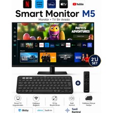 Samsung 32 Inç Smart LED Monitör Full Hd Wi-Fi Bluetooth Dahili Ses Sistemli Tizen Işletim Sistemli Çok Yönlü Panel Şık Tasarım