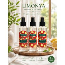 Nane Limon Kolonyası 150 ml + 3ADET Set | 80° Ferahlatıcı Sprey Kolonya