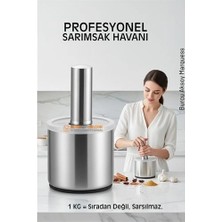 Mey Ithalat® Profesyonel Ezici Sarımsak Havanı Seti -  Mutfak Tipi Baharat Havanı  304 Paslanma