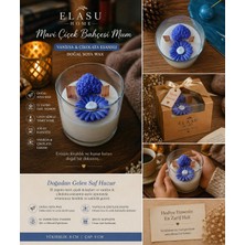 Elasu Mavi Çiçek Bahçesi Mum – Premium Seri