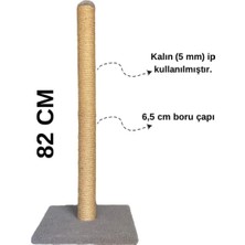 Pati Store 82 cm Büyük Lüks Kalın Ipli Iki Parça Uzun Kedi Tırmalama Tahtası