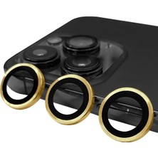 Mey Ithalat®   iPhone 13 Pro Max Raze Metal Kamera Lens - Gold