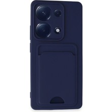 Mey Ithalat®   Redmi Note 13 Pro 4g Kılıf Kelvin Kartvizitli Silikon - Lacivert