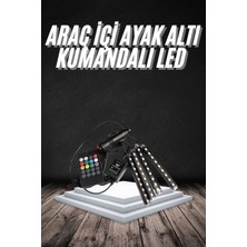 Uravas Store Rgb Işıklı Araç Içi Aydınlatma Kumandalı 12'li LED Işık Renk Değiştirebilen