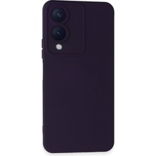 Mey Ithalat®  Vivo Y17S Kılıf Nano Içi Kadife Silikon - Mor