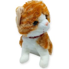 Luord - Store Sesli Peluş Kedi 25 cm - Sarı (Lisinya)