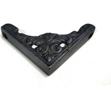 Ulu Pazarlama Antika Tarz Dekoratif Pirinç Köşe Süsü - 58X58 Mm, Oksit