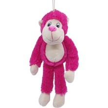 Luord - Store Peluş Maymun 40 cm - Yumuşak Peluş - G5501 - Pembe (Lisinya)