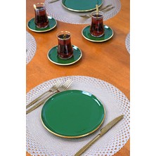 Glore Solid Yeşil 18PRÇ Pasta Tea Time