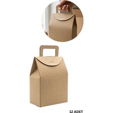 Roco Paper Co. El Geçme Kraft Çerez Hediyelik Çantası-12’li, Kına Nikah Parti Hediye Kutusu, No:4 - 15X8X19 cm