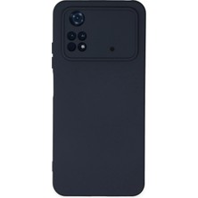 Mey Ithalat®   Poco M4 Pro 4g Kılıf Nano Içi Kadife Silikon - Lacivert