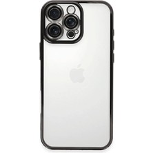 Mey Ithalat®   iPhone 16 Pro Max Kılıf  Lensli Silikon - Siyah