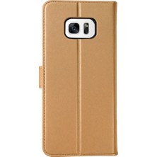 Ulu Pazarlama Samsung Galaxy S7 Edge Trend S Plus Kapaklı Kılıf - Gold