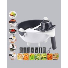 Luord - Store Çok Fonksiyonlu Döner Rende Süzgeç Hazneli Ergonomik Sebze Doğrayıcı - Lisinya