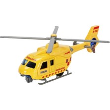 Luord - Store Çek Bırak Metal Helikopter 20 cm - Sarı (Lisinya)