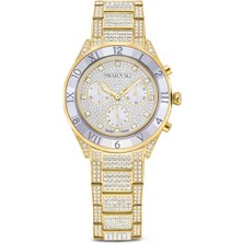 Swarovski Dextera Lux Saat Isviçre Üretimi Metal Bileklik Altin Rengi Sari Altin Rengi Kaplama