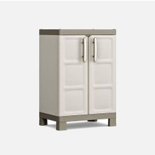 Csb Store Plastik Bahçe Dolabı 65X45X97 cm Kapaklı Depolama Dolabı Balkon Uyumlu
