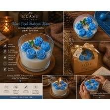 Elasu  Mavi Çiçek Bahçesi Mum – Premium Seri