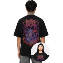 Fuddy Moda Unisex Bring Me The Horizon Sırt Baskılı Tişört, Oversize Rock Band Temalı Bisiklet Yaka T-Shirt