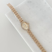 Vesce Atelier Kadran Taşlı Gold Saat Gold