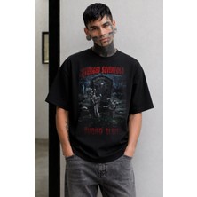 Fuddy Moda Unisex Avenged Sevenfold Buried Alive Baskılı Tişört, Oversize Rock Band Temalı T-Shirt