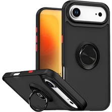 Ulu Pazarlama Apple Iphone 17 Air Montreal Yüzüklü Silikon Kapak - Siyah