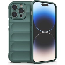 Ulu Pazarlama Apple Iphone 14 Pro Kılıf Optimum Silikon - Koyu Yeşil