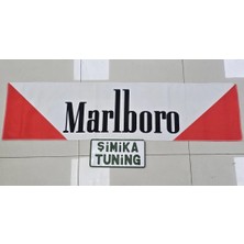 Şimika Marlboro Kumaş Otomobil Torpido Havlusu Göğüs Halısı Üniversal Yıkanabilir Her Araca Uyumlu (Anahtarlık Hediyeli)