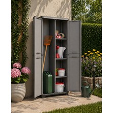 Csb Store Bahçe Balkon Plastik Dolap 68X39X166 cm Raflı Çok Amaçlı Depolama Dolabı
