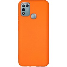 Ulu Pazarlama Infinix Hot 10 Play Kılıf Nano Içi Kadife Silikon - Turuncu