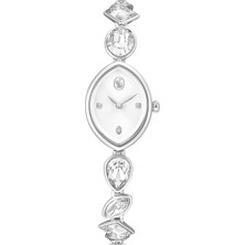 Swarovski Gema Saat Kristal Bileklik Gümüş Rengi Rodyum Kaplama