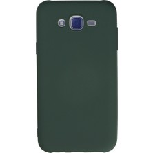 Ulu Pazarlama Samsung Galaxy J7 Kılıf Nano Içi Kadife Silikon - Koyu Yeşil