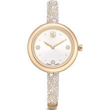 Swarovski Sublima Bangle Saat Isviçre Üretimi Metal Bileklik Altin Rengi Şampanya Altin Rengi Kaplam