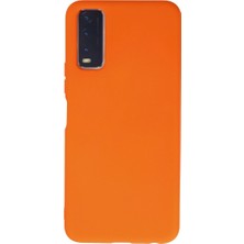 Ulu Pazarlama Vivo Y11S Kılıf Nano Içi Kadife Silikon - Turuncu