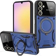 Ulu Pazarlama Samsung Galaxy S25 Kılıf Joy Lens Standlı Kapak - Lacivert
