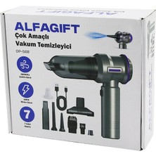 Ulu Pazarlama Oto Araç Type-C Sarjlı El Tipi Basınçlı Hava Üfleme - Süpürge 7 Başlık 100W DP-568 (5570)