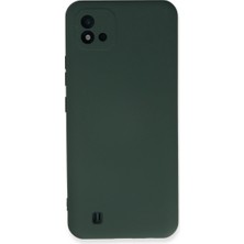 Ulu Pazarlama Realme C11 2021 Kılıf Nano Içi Kadife Silikon - Koyu Yeşil