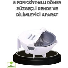 Ulu Pazarlama Çok Fonksiyonlu Döner Rende Süzgeç Hazneli Ergonomik Sebze Doğrayıcı
