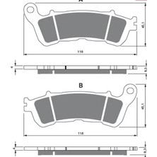 Yns Disk Balata Arka - Suzuki Ön - Burgman 200 - Burgman 125 57254
