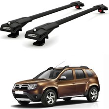 Rekapa Dacia Duster 2010-2013 Uyumlu Ara Atkı Tavan Barı , Araç Üstü Ekipman Taşıma Barı , 2 Adet - Siyah