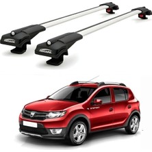 Rekapa Dacia Sandero Iı Stepway 2013-2020 Uyumlu Ara Atkı Tavan Barı , Araç Üstü Ekipman Taşıma Barı , 2 Adet - Gri