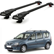 Rekapa Dacia Logan Mcv 2007-2012 Uyumlu Ara Atkı Tavan Barı , Araç Üstü Ekipman Taşıma Barı , 2 Adet - Siyah