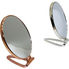 Ulu Pazarlama Oval Gold - Gümüş Pls.çerçeve Makyaj Aynası Çift Yönlü (5570)