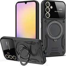 Ulu Pazarlama Samsung Galaxy A16 5g Kılıf Joy Lens Standlı Kapak - Siyah