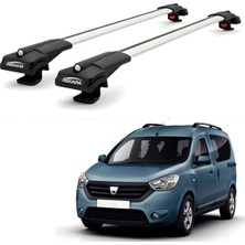 Rekapa Dacia Dokker Stepway 2013-2021 Uyumlu Ara Atkı Tavan Barı , Araç Üstü Ekipman Taşıma Barı , 2 Adet - Gri