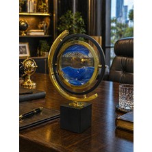 Sleep Nova Gold Frame Hareketli Kum Sanatı Dekoratif Masa Lambası – Modern Ofis & Salon Dekoru