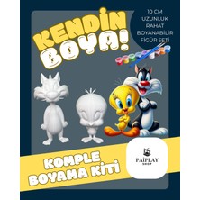 Paiplay Sylvester & Tweety - Boyama Seti ve Sylvester & Tweety Figürü 10 cm