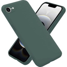 Ulu Pazarlama Apple Iphone 16E Kılıf Nano Içi Kadife Silikon - Koyu Yeşil