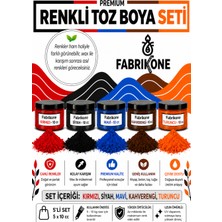 Fabrikone Toz Mum Boyası Seti 10 cc 5'li – Soya & Parafin Wax Için – Kırmızı, Siyah, Mavi, Kahverengi, Turuncu BKFAB5KSMKHT10G