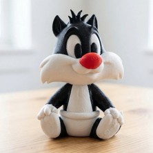 Brand House Baby Sylvester Anahtarlık 3D Flexi Çok Renkli Sevimli Çanta Süsü Bag Charm Hediyelik